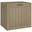 vidaXL Hageoppbevaringsboks lysebrun 55,5x43x53 cm polypropylen