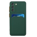 INCOVER Samsung Galaxy S23 Fleksibelt Plastdeksel med Kortholder - Grønn