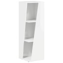 vidaXL Sidehylle Høyglanset hvit 33 x 32 x 100,5 cm Konstruert tre
