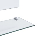vidaXL Veggspeil med 5 hyller sølv 100x60 cm