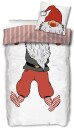 Licens Julesengetøy 100x140 cm Julesengetøy med julenisse 2 i 1 design 100% bomull