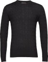 Morris Merino Cable Oneck   BLACK   XS