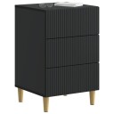 Nattbordskap med skuff Svart 43 x 41 x 66,5 cm Konstruert tre