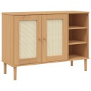 vidaXL Skjenk SENJA rotting utseende brun 112x40x80 cm heltre furu