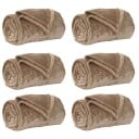 vidaXL Kastepledd 6 pcs Kamel 240 x 270 cm Fleece