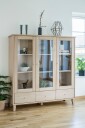 Torkelson Garda vitrineskap Hvitoljet eik 145 x 137 cm Hvit