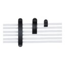 Deltaco CM519 10-pk selvklebende kabelklemmer i svart for kabler