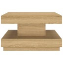 vidaXL Sofabord lysebrun 60x60x35 cm MDF