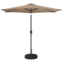 vidaXL Hageparasol med LED lamper og fot 270 x 270 cm Polyester