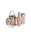 Sintra Bar Set Tan Leather Set of 3