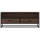  TV-benk brun eik 100x34,5x40 cm konstruert tre og metall 8721102838774