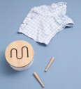 Kids Concept Tromme Mini Hvit/Natur
