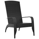 vidaXL Adirondack hagestol polyrotting svart