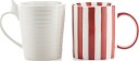 Porsgrunds Porselænsfabrik STRIPEKOPP / NISSEKOPP 35 CL 2 PK RØD