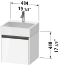 Duravit Ketho.2 Servantskap 1 Skuff 484x460 mm Grafitt Matt