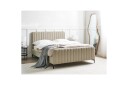Seng med lamellramme Lunan   Beige svart/Bouclé 140x200 cm