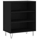 vidaXL Skjenk svart 57x35x70 cm konstruert tre