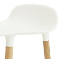 Form Barstol Hvit/Eik 75 cm