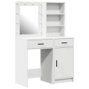  Sminkebordsett 2 pcs Hvit 50 x 41 x 135 cm Konstruert tre