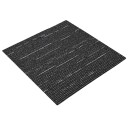  Teppeflis Stripete Svart 50 x 50 cm 4 pcs PP og Bitumen