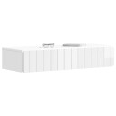 vidaXL Vegghengt Sidebord Høgglans hvit 87,5 x 34,5 x 17 cm
