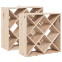 vidaXL Vinhylle 2 pcs Naturlig 62 x 25 x 62 cm Massiv furu