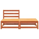  Hagesofa uten armlener med fotskammel voksbrun heltre furu 837960
