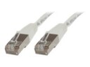MicroConnect - Nettverkskabel - RJ-45 (hann) til RJ-45 (hann) - 50 cm - skjermet, beskyttet tvunnet parkabel (STTP) - CAT 6 - halogenfri, flertrådet - hvit