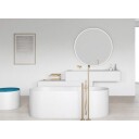 Copenhagen Bath SQ1 Oval badekar 1640x850 mm, Frittstående i Hvit Matt