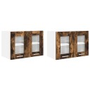  Hengende skap med lagring Riga 2 pcs Røkt eik 60 x 31 x 40 cm