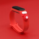 Strap Xmas for Xiaomi Mi Band 5 / 6 Christmas Silicone Strap Armbånd med hanske Rød