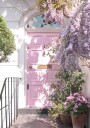 Pink Door with Flowers Plakat Plakat / 100x150cm