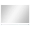 vidaXL Veggspeil med hylle 100x60 cm herdet glass