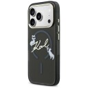 Karl Lagerfeld MagSafe Mobildeksel for iPhone 17 Pro Choupettes Karl Script Svart