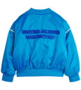 Mini Rodini Travel Agency Chenille Satin Baseball Jacket Blue 104/110