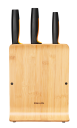 Fiskars FF Knivblokk i bambus med 3 kniver 1500657 1673865