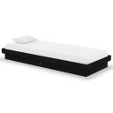 vidaXL Sengeramme svart heltre 75x190 cm 2FT6 Small Single