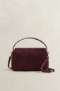 Gant Suede Slouchy Shoulder Bag   Burgundy   ONE SIZE