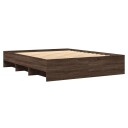  Sengeramme uten madrass brun eik 150x200 cm konstruert tre 8721102856563