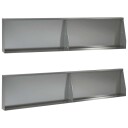 vidaXL Støttemur 4 stk. 100 x 12 x 40 cm Galvanisert stål Sølv