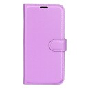 INCOVER Samsung Galaxy A14 (5G) PU Litchi Skin Flip Deksel med Lommebok - Lilla