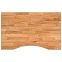 vidaXL Bordplate lysebrun 80x60x2,5 cm rektangulær heltre eik