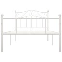 vidaXL Sengeramme hvit metall 90x200 cm