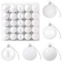 vidaXL Juleballsett 75 stk. Hvit 6 cm Polystyren