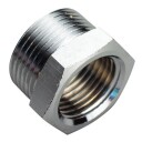 Messing overgangsnippel krom 1/2" x 3/8"