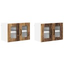  Kjøkkenskap 2 pcs Gammelt tre 60 x 31 x 40 cm Konstruert tre