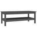 vidaXL Salongbord grå 110x50x40 cm heltre furu