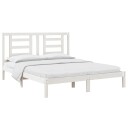vidaXL Sengeramme hvit heltre furu 160x200 cm