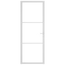 vidaXL Innerdør 76x201,5 cm hvit ESG glass og aluminium