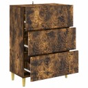 vidaXL Skuffeskap Røkt Eik 66 x 34,5 x 90 cm Konstruert tre
